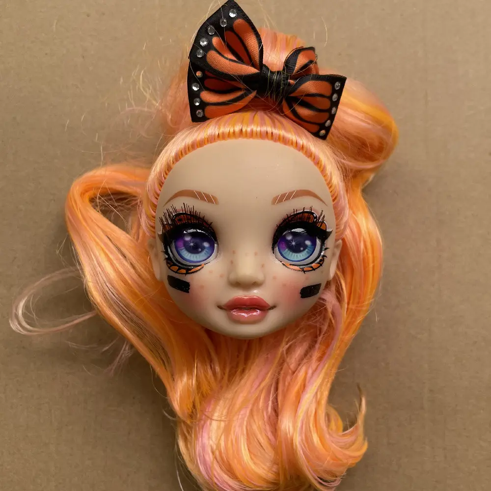 Original Rainbow Doll Heads Shoes Accessories Girl Doll High-Heels Replacement Hands Sparkly Eyes With Eyelashes Toy DIY Parts