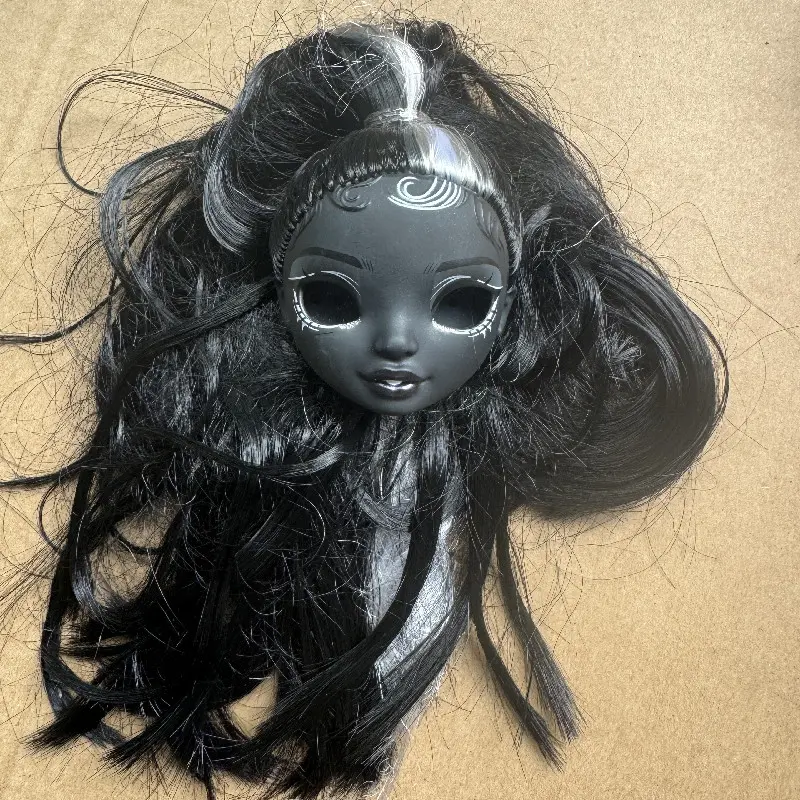 New Rainbow Doll Heads Colorful Hair Sparkly Doll Eyes Original Doll Replacement Eyes Balls High Quality Doll DIY Parts