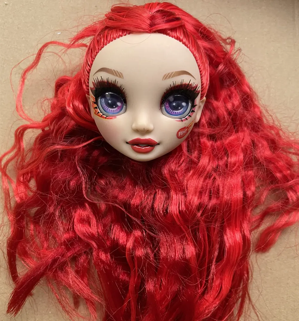 Original Rainbow Doll Heads Shoes Accessories Girl Doll High-Heels Replacement Hands Sparkly Eyes With Eyelashes Toy DIY Parts