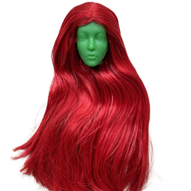 MENGF Doll Heads With Rooted Hairs Blank Face For Make Up Practice Joints Movable Bodies 1/6 Doll Accessories DIY Parts
