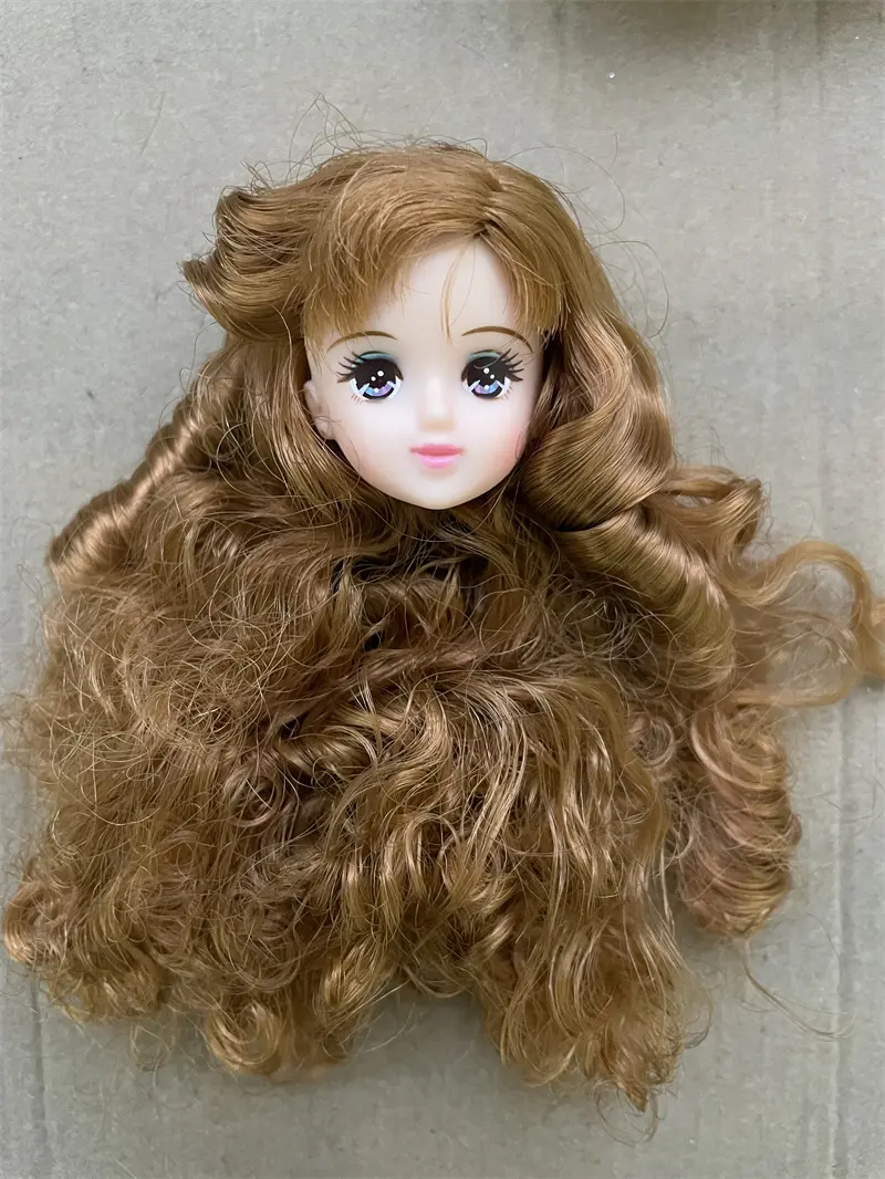Licca Doll Heads Colorful Long Hair Good Makeup Doll Parts Kids Learning Hair Dressing Doll Heads Jenny Licca Doll Accessories