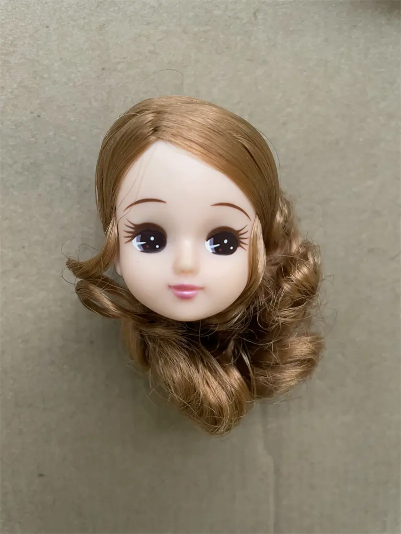Licca Doll Heads Colorful Long Hair Good Makeup Doll Parts Kids Learning Hair Dressing Doll Heads Jenny Licca Doll Accessories