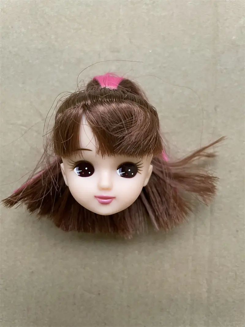 Licca Doll Heads Colorful Long Hair Good Makeup Doll Parts Kids Learning Hair Dressing Doll Heads Jenny Licca Doll Accessories
