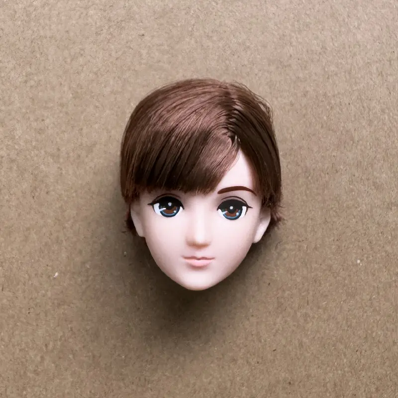 Licca Girls Boys Father Doll Heads Red Lips Planted Colorful Hair Braid BOBO Hair Toy Cartoon Doll Girls DIY Dressing Hair Toys