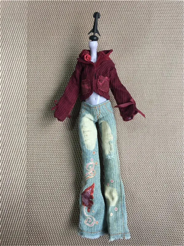 Doll Clothing Set Fashion Casual Wear Handmade Clothes Outfit Doll Clothing Set For 1/6 Doll Dressing Toy Monstering Doll Dress