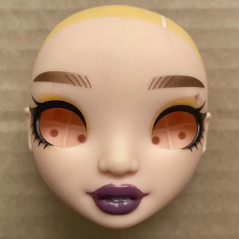 Original Rainbow Sparkly Eyes With Real Eyelashes Blank Heads Doll Parts Replacement Eyes Balls Hands Doll Accessories