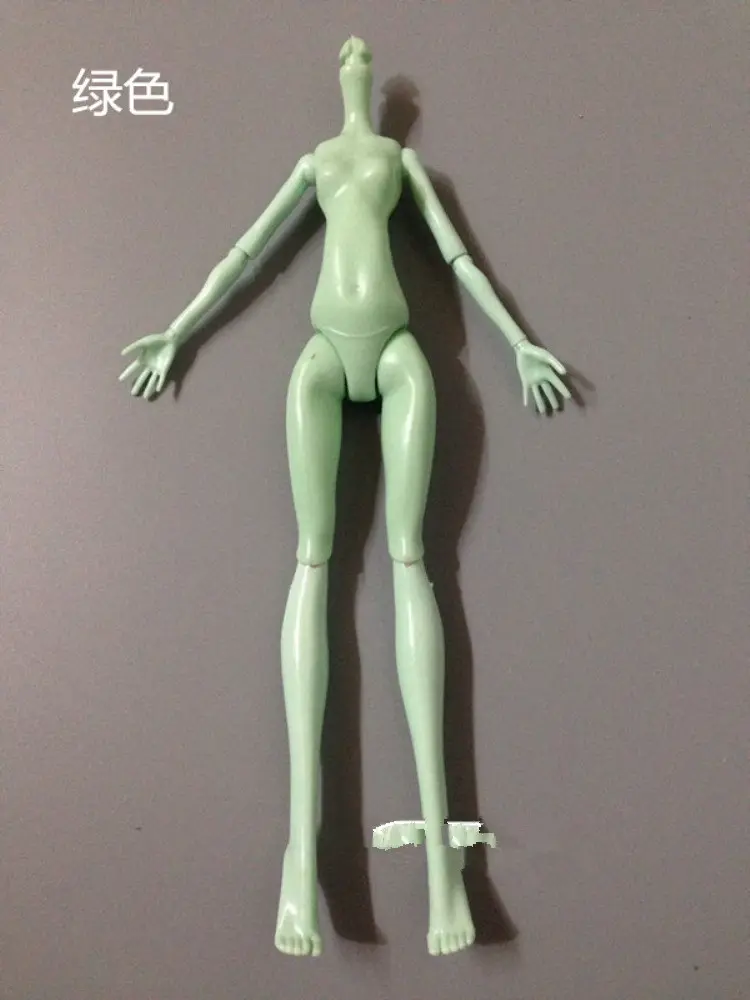 Monster High Doll Body Multi-Joints Movable Doll Body Figures Brown White Green Pink Beige Purple Body Bald Doll Heads