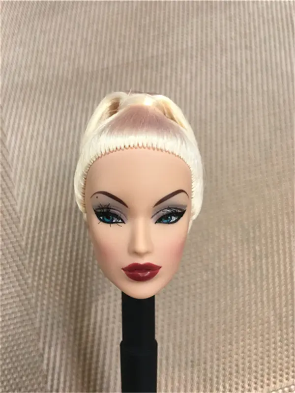 Rare Antique Limited Collection IT Doll Head Fashion Royalty Doll Bald Head with Hair Gift DIY Doll Toy Part Dressing Toy Head