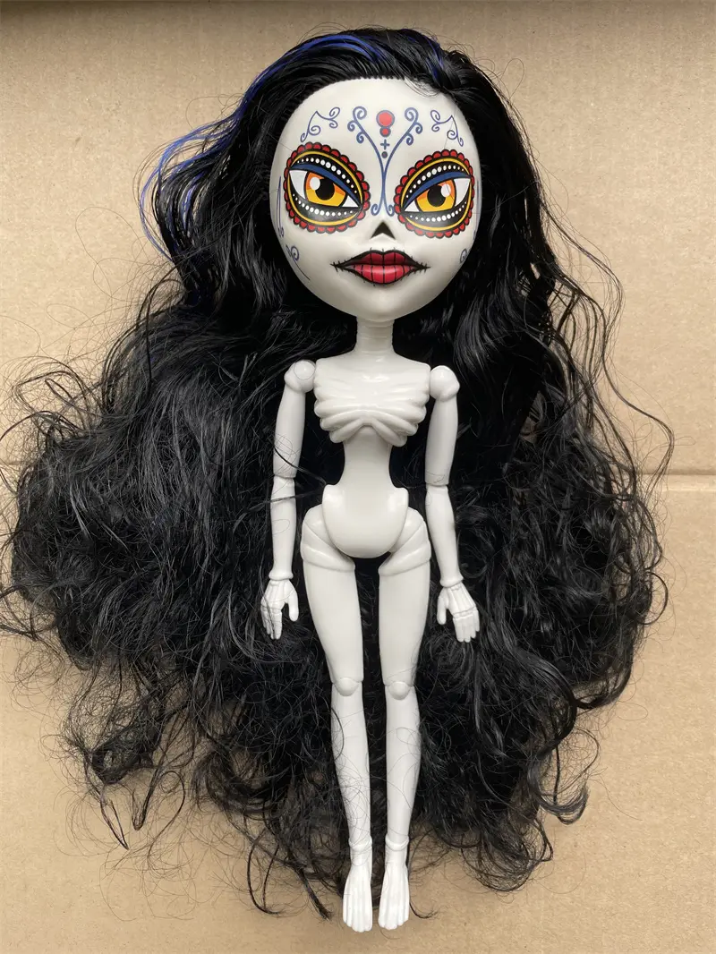 25cm Big Head Skull Doll Day Of The Dead Halloween Decor Dolls Boys Girls Gifts