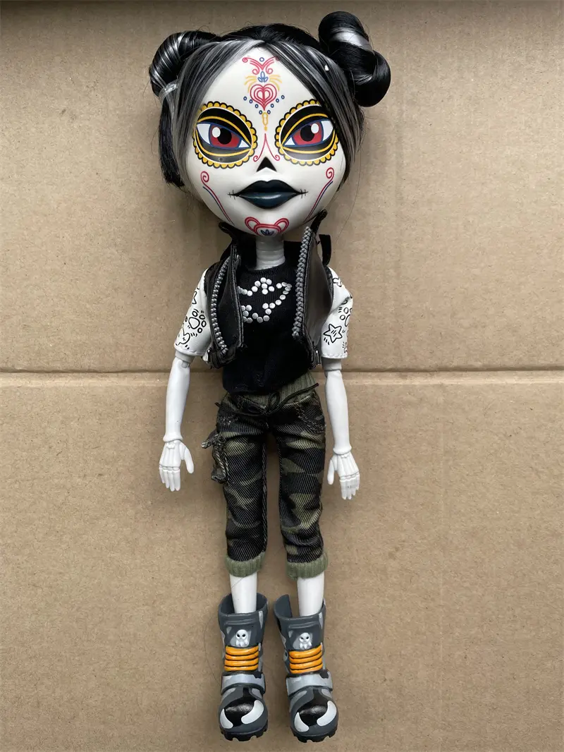 25cm Big Head Skull Doll Day Of The Dead Halloween Decor Dolls Boys Girls Gifts