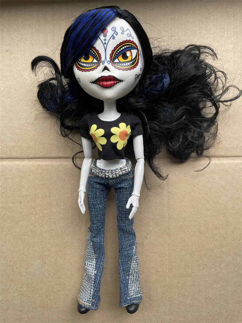 25cm Big Head Skull Doll Day Of The Dead Halloween Decor Dolls Boys Girls Gifts