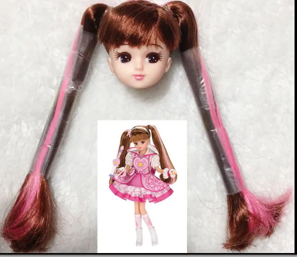 Rare Limited Edition Licca Doll Toy Head Original Cartoon Doll Head Girl DIY Dressing Hair Toys Collection Cute Doll Head