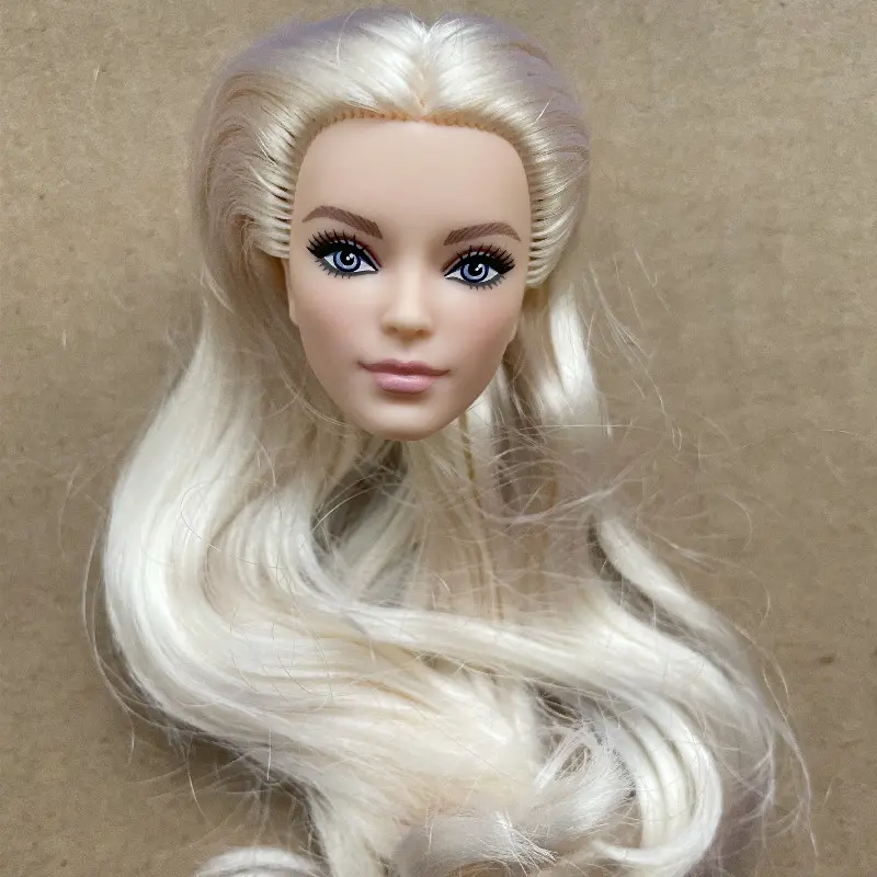 Karl PP Heads Super white MIZI Head With Rooted Hair Princess Dracula Bride Cindy Blank Face Doll Heads DIY 1/6 Doll Accessories
