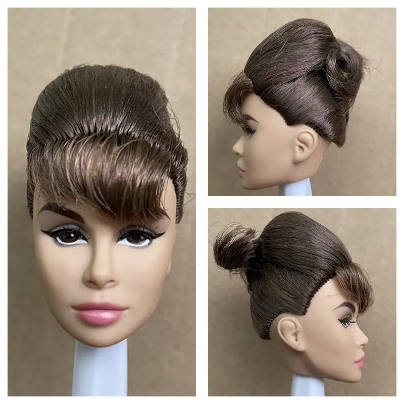 Collection Rare Doll Head 1/6 FR Doll Heads Pepburn Makeup Head Quality Doll Head Girl Dressing DIY Toy Parts