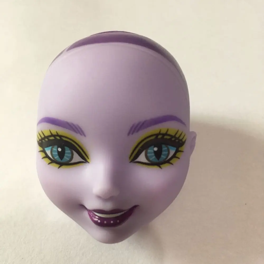 Collection Monsters Doll Head with Makeup Heads No Hair Bald Head Quality Doll Head Girl Dressing DIY Toy Parts Big Eyes