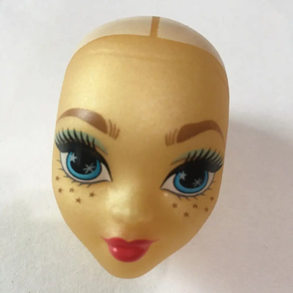 Collection Monsters Doll Head with Makeup Heads No Hair Bald Head Quality Doll Head Girl Dressing DIY Toy Parts Big Eyes