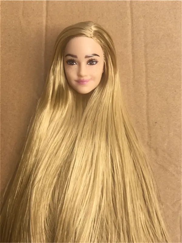 Rare Limited Collection Doll Heads Green Face BABI Doll Head Girl DIY Dressing Hair Toys Favorite Quality Princess Doll Head Toy