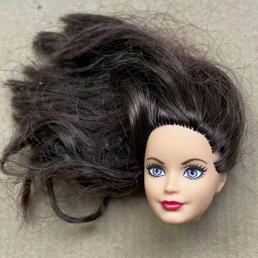 Rare Global Limited Edition Doll Head Black Skin Princess Doll Head Colorful Hair Girls DIY Dressing Toys Favorite Collection