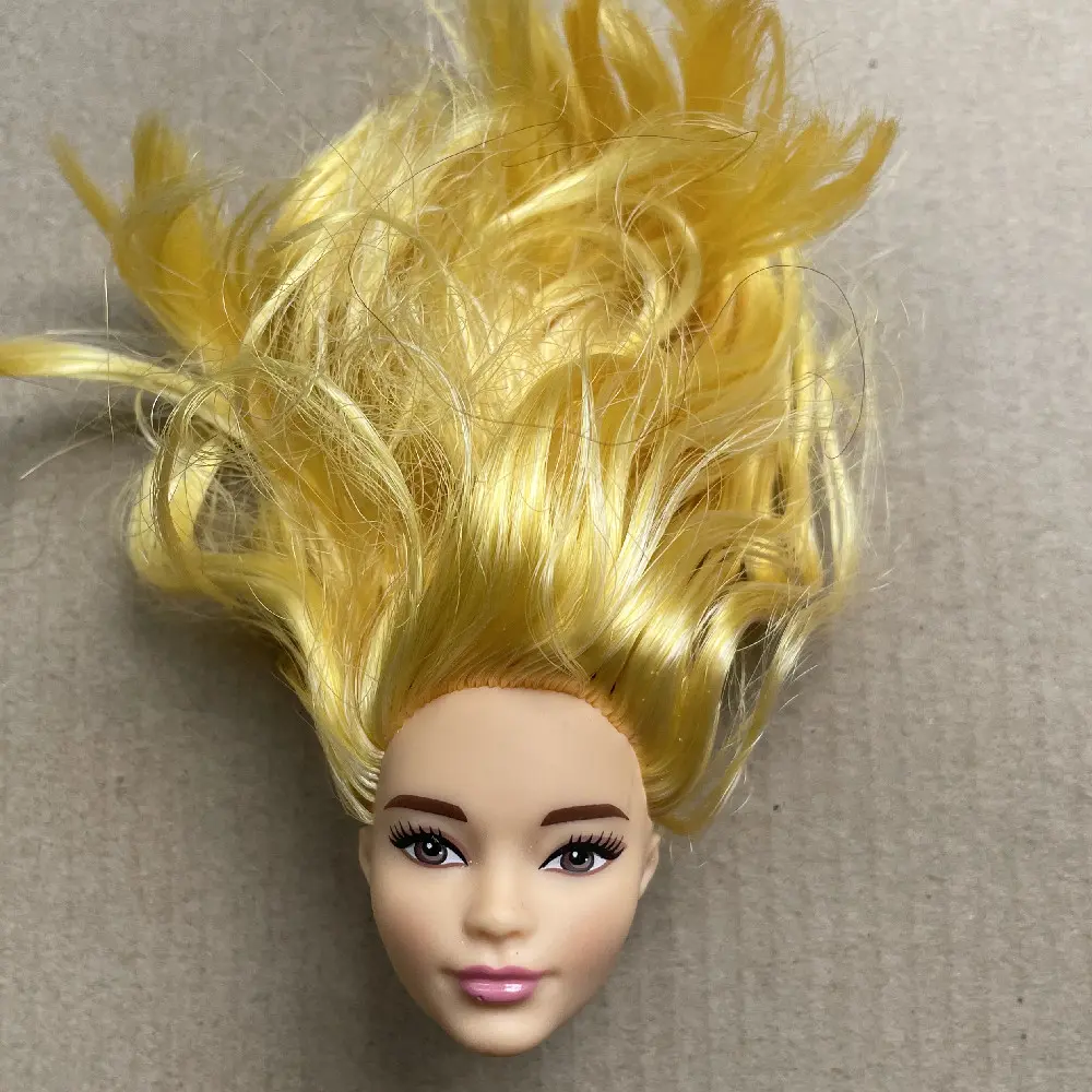 Rare Global Limited Edition Doll Head Black Skin Princess Doll Head Colorful Hair Girls DIY Dressing Toys Favorite Collection