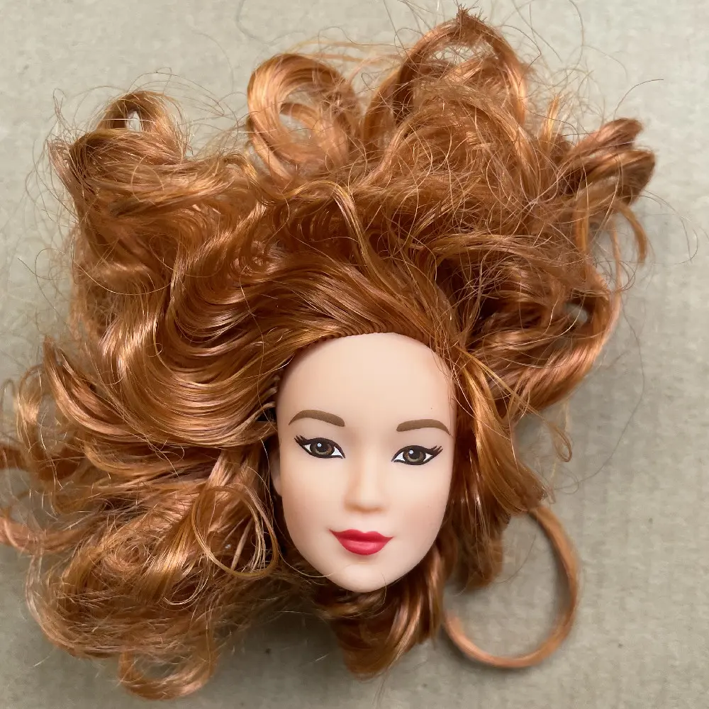 Rare Global Limited Edition Doll Head Black Skin Princess Doll Head Colorful Hair Girls DIY Dressing Toys Favorite Collection