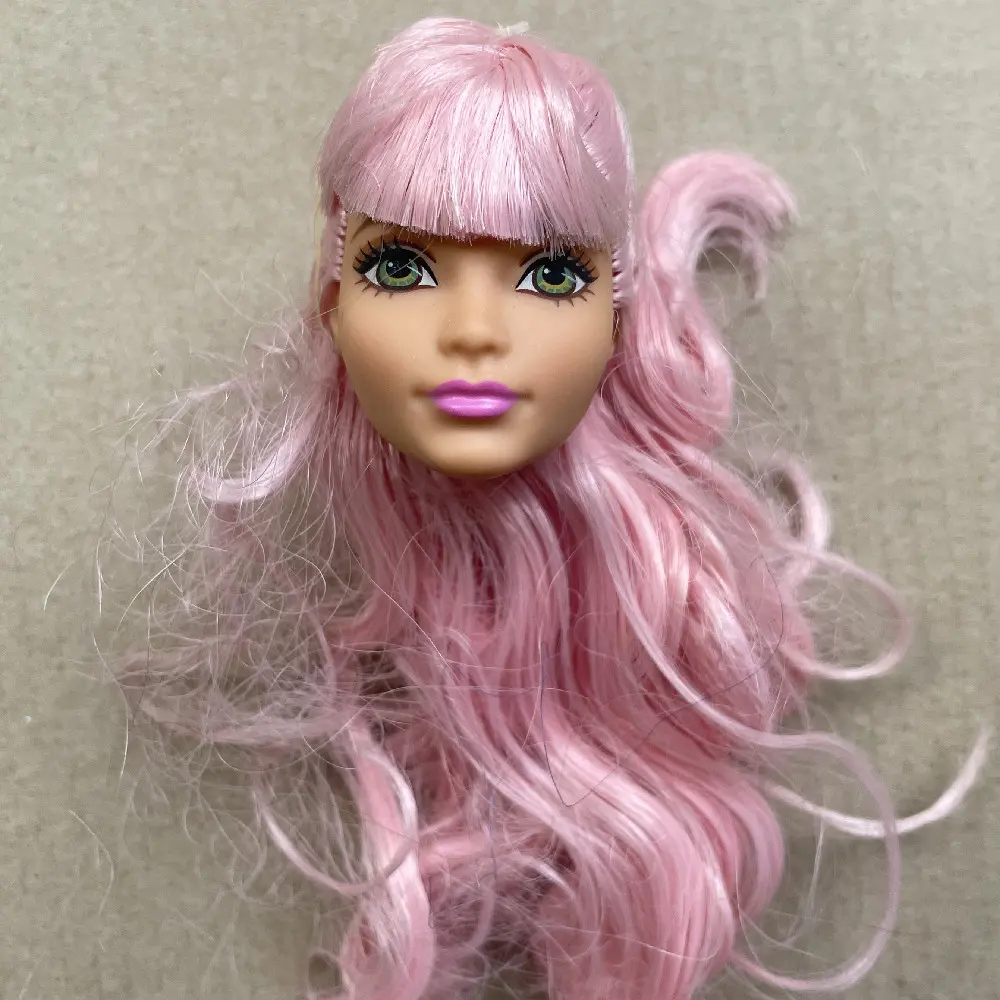 Rare Global Limited Edition Doll Head Black Skin Princess Doll Head Colorful Hair Girls DIY Dressing Toys Favorite Collection