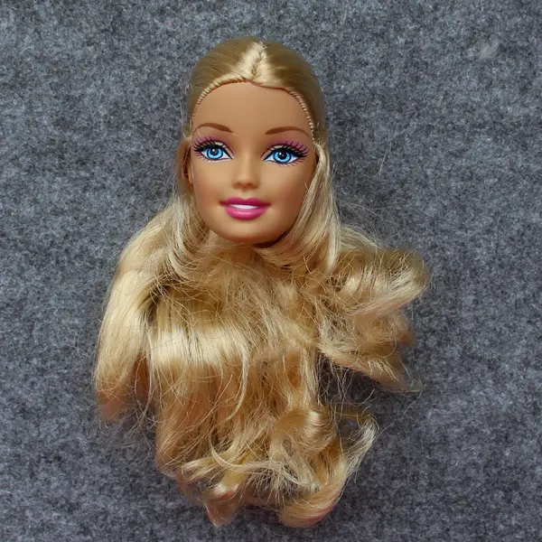 Rare Limited Gold Hair Doll Toy Head Princess Black Skin Doll Good Head Girl DIY Dressing Hair Toys Favorite Collection