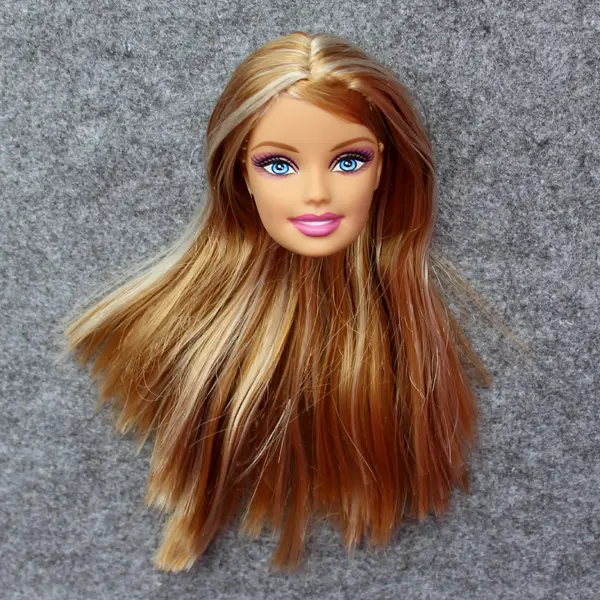 Rare Limited Gold Hair Doll Toy Head Princess Black Skin Doll Good Head Girl DIY Dressing Hair Toys Favorite Collection