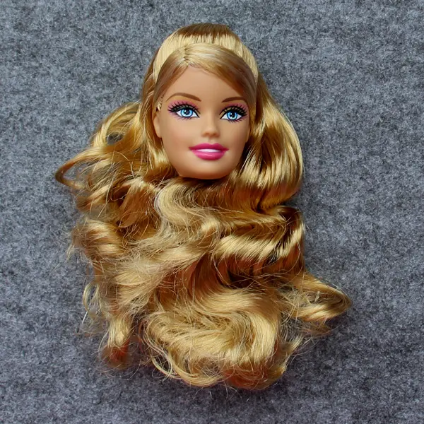 Rare Limited Gold Hair Doll Toy Head Princess Black Skin Doll Good Head Girl DIY Dressing Hair Toys Favorite Collection