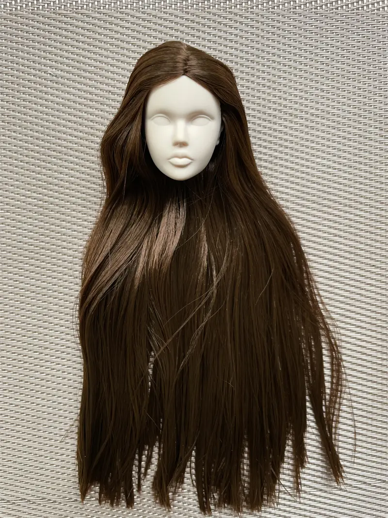 MIZI Head With Rooted Hair Princess White Skin Bald Doll Heads FR Doll Accessories Blank Face 1/6 Size DIY MOMOKO Doll Heads