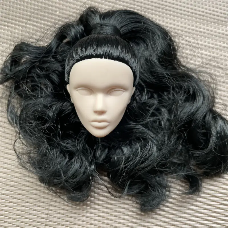 MIZI Head With Rooted Hair Princess White Skin Bald Doll Heads FR Doll Accessories Blank Face 1/6 Size DIY MOMOKO Doll Heads