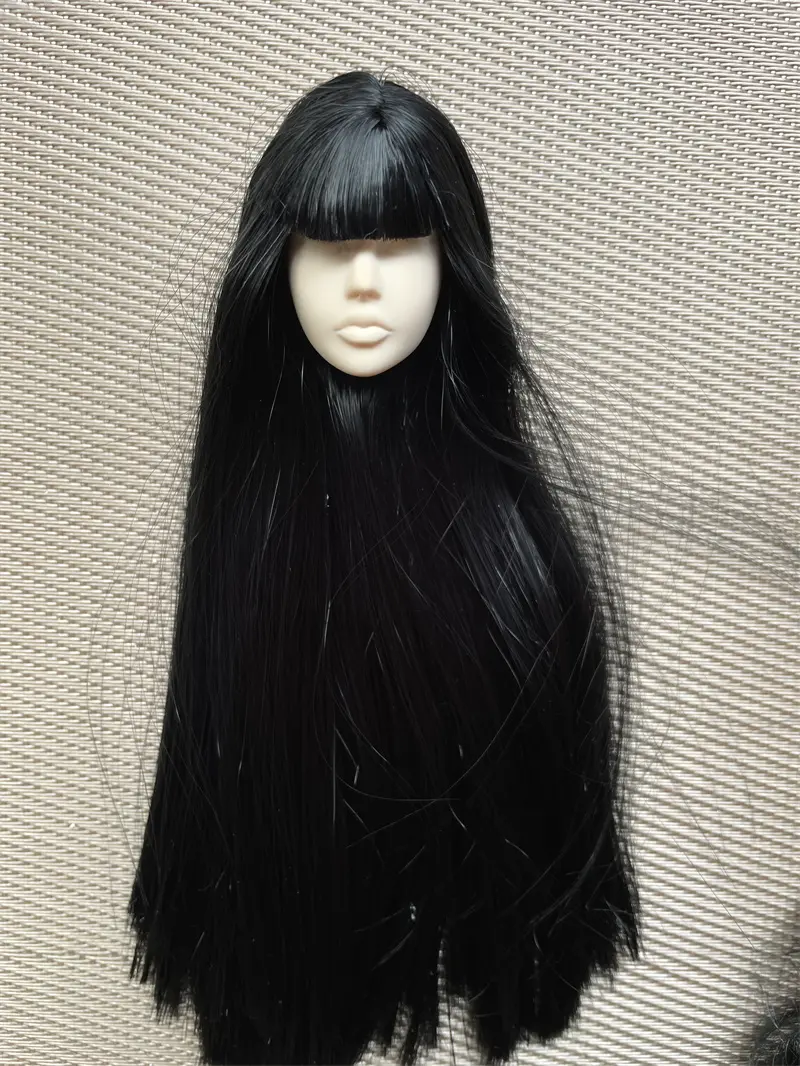 MIZI Head With Rooted Hair Princess White Skin Bald Doll Heads FR Doll Accessories Blank Face 1/6 Size DIY MOMOKO Doll Heads