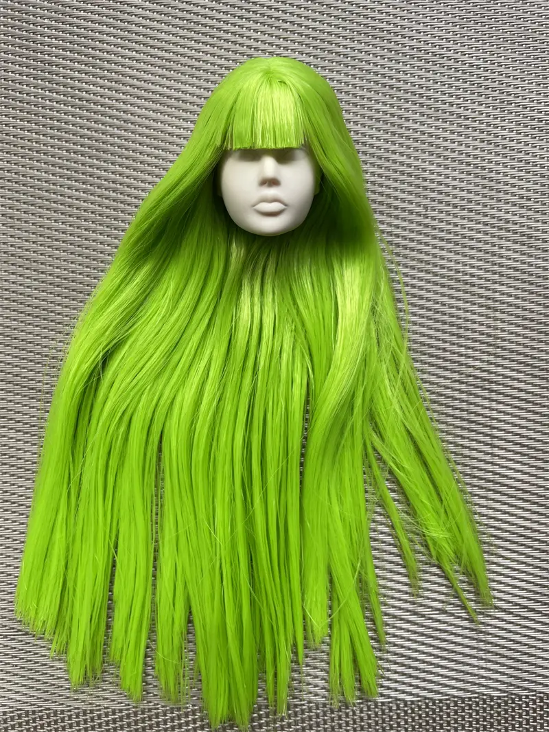 MIZI Head With Rooted Hair Princess White Skin Bald Doll Heads FR Doll Accessories Blank Face 1/6 Size DIY MOMOKO Doll Heads