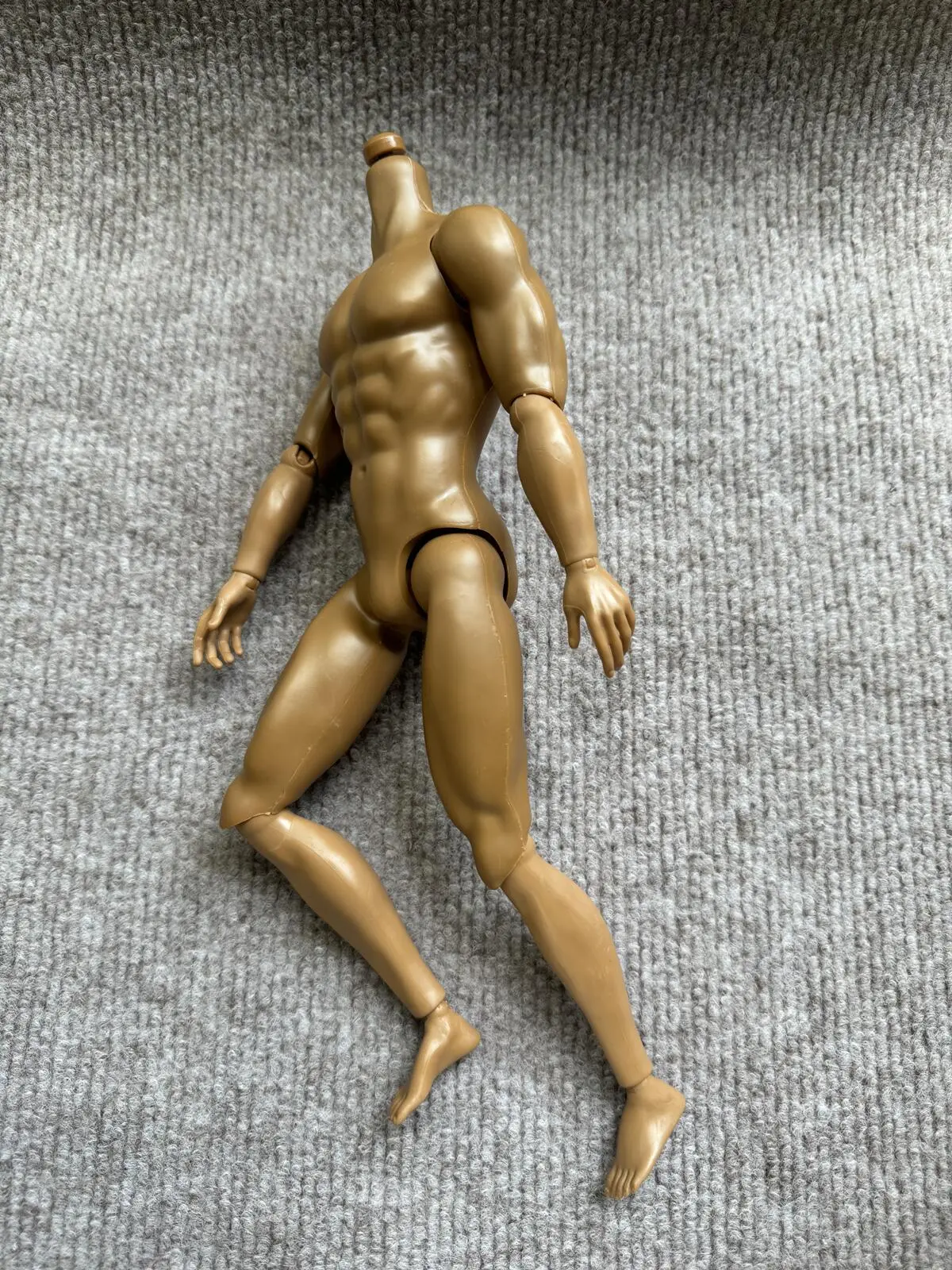 32cm Male Doll Muscle Body Without LOGO Little Defectives Latino White Tan Skin Tone Replacement Body For FR 1/6 Male Heads