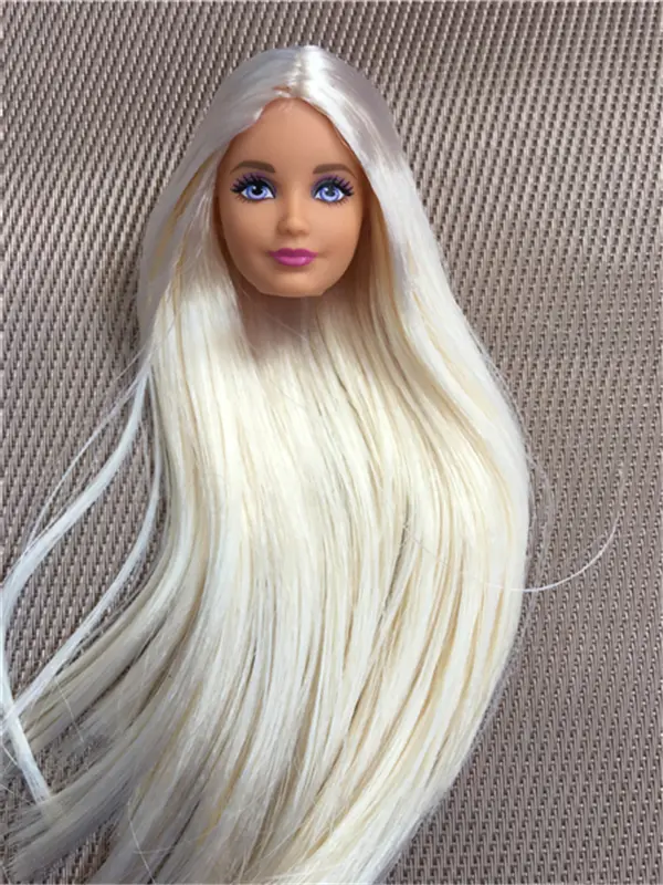 New Arrival Rare Collection Doll Head Princess Fashion White Hair Princess Head Girl DIY Dressing Hair Toys Favorite Collection