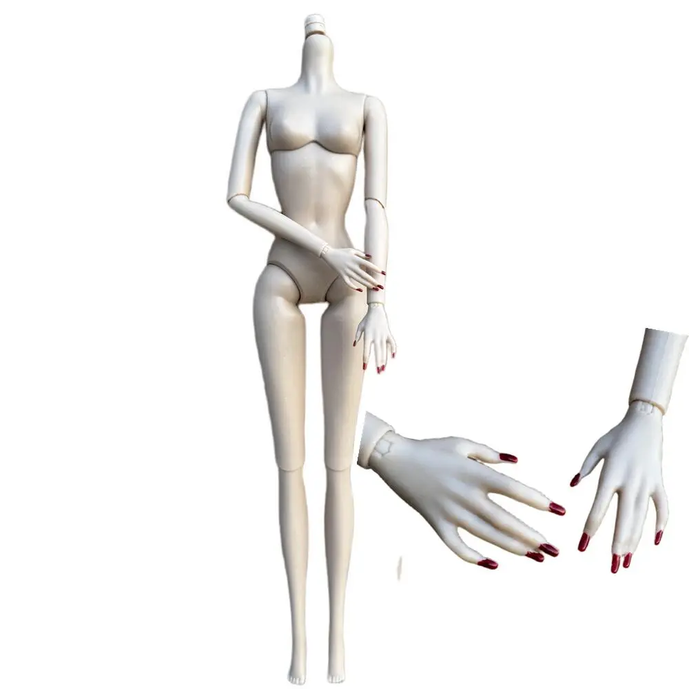 1/6 Super Model Doll Body Long Nail Red Manicure Joints Movable Solid Doll 30cm Replacement Body For FR/IT Doll Heads