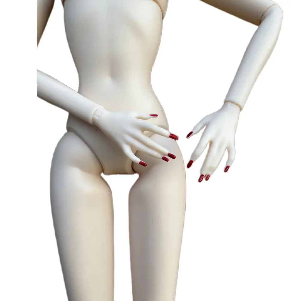 1/6 Super Model Doll Body Long Nail Red Manicure Joints Movable Solid Doll 30cm Replacement Body For FR/IT Doll Heads