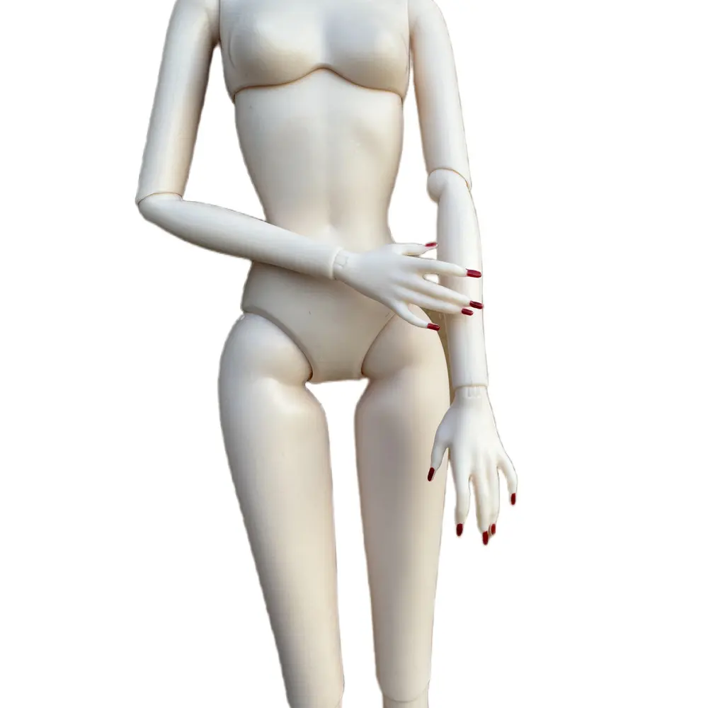 1/6 Super Model Doll Body Long Nail Red Manicure Joints Movable Solid Doll 30cm Replacement Body For FR/IT Doll Heads