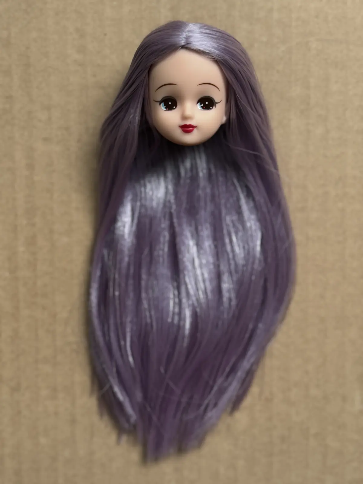 Licca Doll Head Red Lips Planted Hair Braid BOBO Hair Toy Cartoon Doll Girls DIY Dressing Hair Toys Collection Cute Doll Head