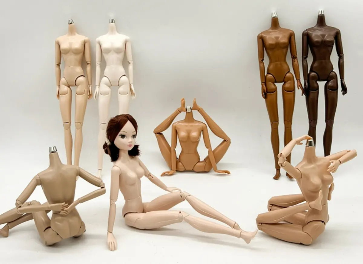 1/6 Super Model Doll Body 16 Joints Moveable Double Knees Doll Accessories DIY For 30cm FR/IT Barbe Doll Adjustable Neck Parts