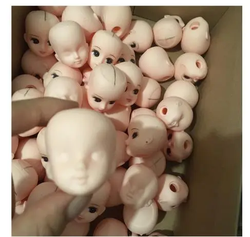 Cute Licca Doll Head 1/6 DIY Birthday Gift Make up Practice Dolls Bald Heads Kids Play House Game Toy Girl Change Clothes Figure