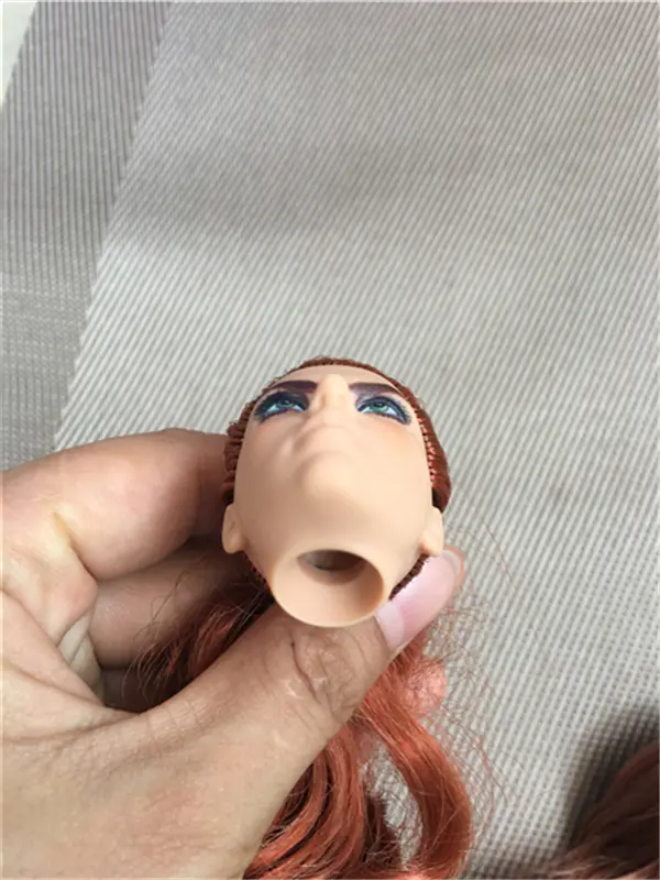 Black Widow Doll Head Collection Rooted Hair Heads 1/6 Lady Toy Head DIY Toy Parts Female Doll Heads Girls Birthday Gift
