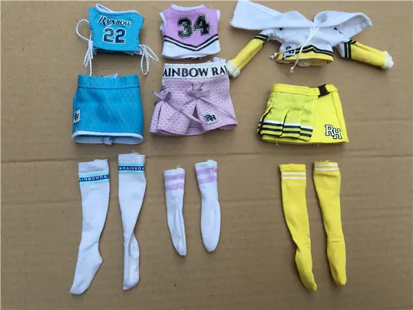 Original Rainbow Doll Accessories Clothes Sock Shoes Boots Earing Hats Replacement Hands