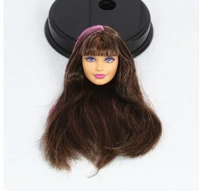 Asia Face African Lady Doll Head Black Hair Good Makeup Doll Head Toys Parts Kids Playing House DIY Toy Princess Rare Doll Heads