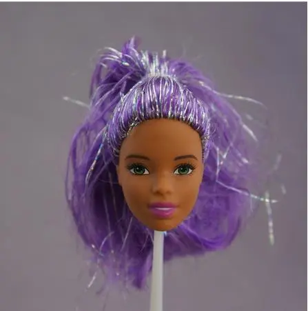 Asia Face African Lady Doll Head Black Hair Good Makeup Doll Head Toys Parts Kids Playing House DIY Toy Princess Rare Doll Heads