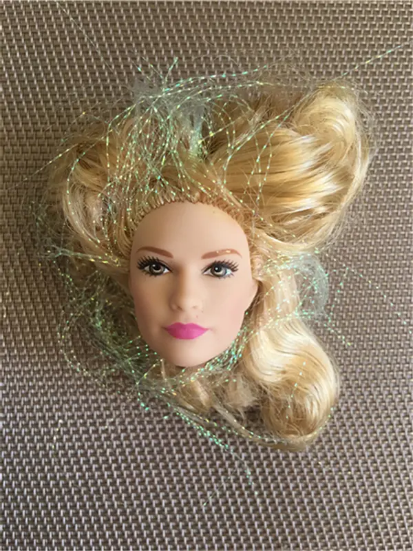 Rare Limited Collection Doll Head Princess Doll Toy Head Black Skin Girl DIY Dressing Hair Toys Kids Makeup Girl Christmas Gifts