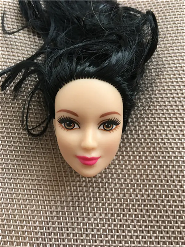 Rare Limited Collection Doll Head Princess Doll Toy Head Black Skin Girl DIY Dressing Hair Toys Kids Makeup Girl Christmas Gifts