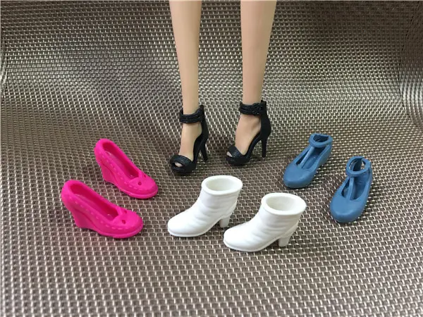5pairs Original Princess Doll Shoes for 1/6 Dolls Fashion Female Doll High-heels Casual Shoes Dolls Accessories