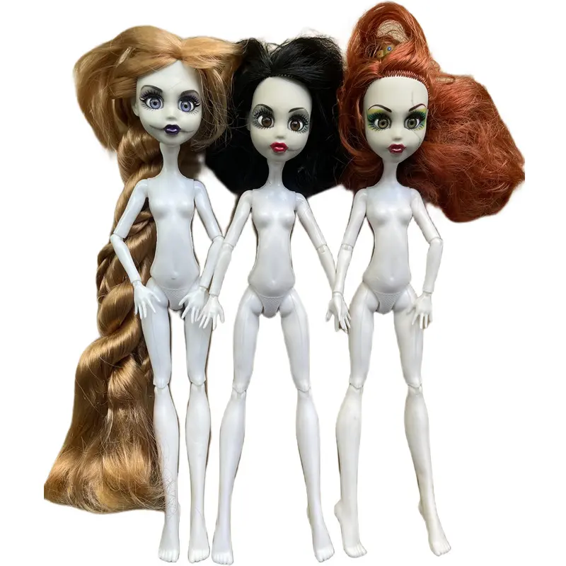 Black Catwalk Zombie Doll With Eyelashes Monster Dolls Draculaura/Wolf/ Frankie Stein / Black Spider Movable Body Girls Toys