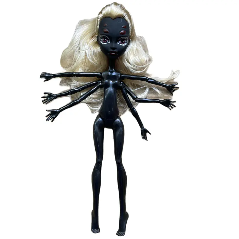 Black Catwalk Zombie Doll With Eyelashes Monster Dolls Draculaura/Wolf/ Frankie Stein / Black Spider Movable Body Girls Toys