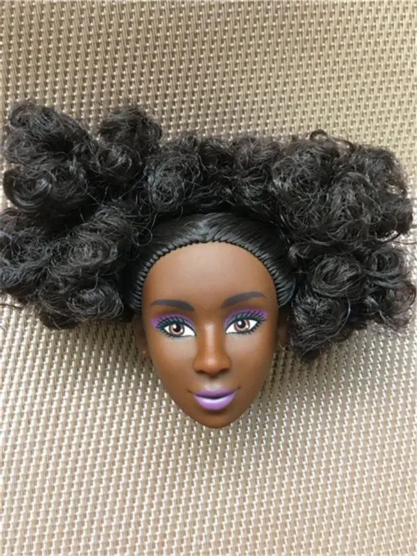 Rare Global Limited Edition Doll Head Black Skin Princess Doll Head Girl DIY Dressing Hair Toys Favorite Collection